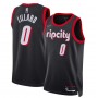 Men's Portland Trail Blazers Damian Lillard #0 Nike Black 2021/22 Swingman NBA Jersey - City Edition