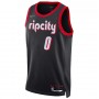 Men's Portland Trail Blazers Damian Lillard #0 Nike Black 2021/22 Swingman NBA Jersey - City Edition