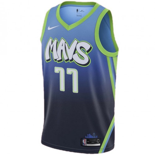 Men's Dallas Mavericks Luka Doncic #77 Nike Blue 202021 Swingman Jersey - City Edition