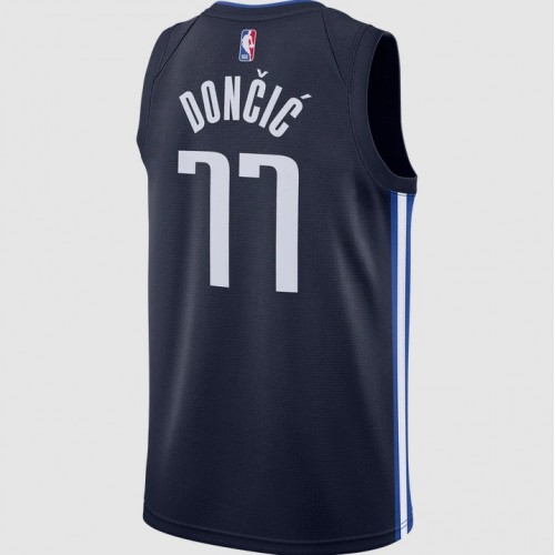 Men's Dallas Mavericks Luka Doncic #77 Navy Finished Swingman Jersey - Statement Editon