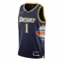 Men's Denver Nuggets Porter Jr #1 Nike Navy 2021/22 Swingman NBA Jersey - City Edition