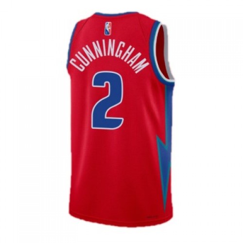 Men's Detroit Pistons Cade Cunningham #2 Nike Red 2021/22 Swingman NBA Jersey - City Edition