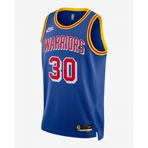 Men's Golden State Warriors Stephen Curry #30 Blue 2021/22 75th Anniversary Jersey - Classic Edition