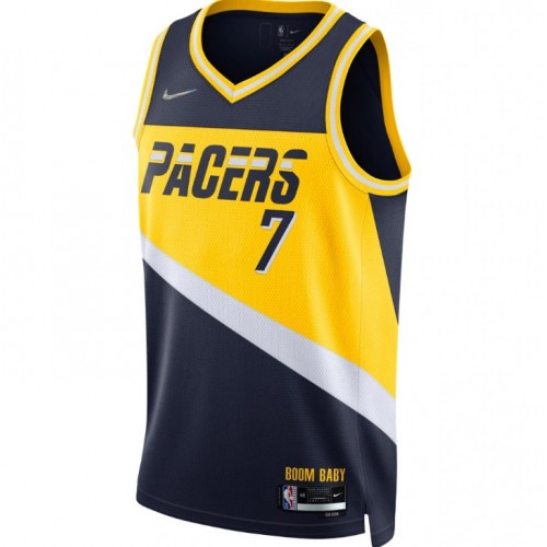 Men's Indiana Pacers Malcolm Brogdon #7 Nike Navy 2021/22 Swingman NBA Jersey - City Edition