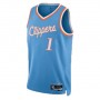 Men's Los Angeles Clippers Reggie Jackson #1 Nike Blue 2021 Swingman NBA Jersey - City Edition