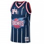 Men's Houston Rockets Hakeem Olajuwon Throwback Mitchell & Ness Navy 1996-97 Hardwood Classics Swingman Jersey