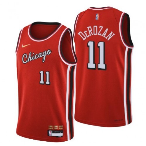 Men's Chicago Bulls DeMar DeRozan #11 Nike Red 2021/22 Swingman NBA Jersey - City Edition