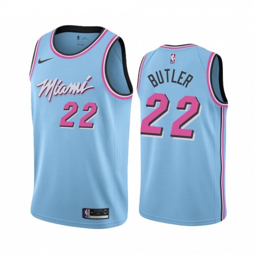 Men's Miami Heat Jimmy Butler #22 Nike Blue 2019/20 Finished Swingman Jersey - City Edition