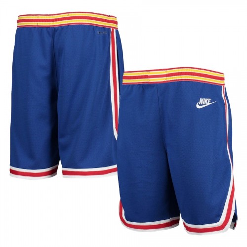 Men's Golden State Warriors Nike Royal 2021/22 Courtside Swingman Performance Shorts - Classic Edition