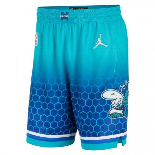 Men's Charlotte Hornets Nike Green 2021/22 Swingman Shorts - City Edition