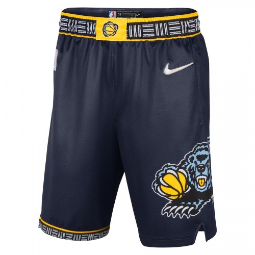 Men's Memphis Grizzlies Nike Navy 2021/22 Swingman Short - City Edition