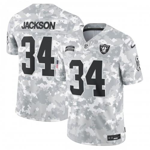 Bo Jackson Las Vegas Raiders Nike 2024 Salute to Service Retired Player Limited Jersey - Arctic Camo