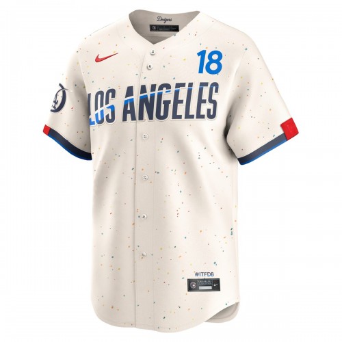 Yoshinobu Yamamoto Los Angeles Dodgers Nike 2024 City Connect Limited Player Jersey - Cream