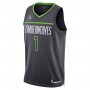 Anthony Edwards Minnesota Timberwolves Jordan Brand 2022/23 Statement Edition Swingman Jersey - Charcoal