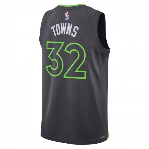 Karl-Anthony Towns Minnesota Timberwolves Jordan Brand 2022/23 Statement Edition Swingman Jersey - Charcoal