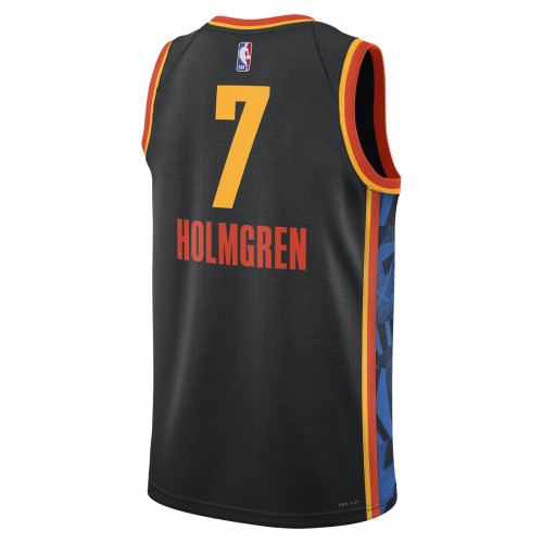 Chet Holmgren Oklahoma City Thunder Nike Unisex 2024/25 Swingman Player Jersey - City Edition - Black