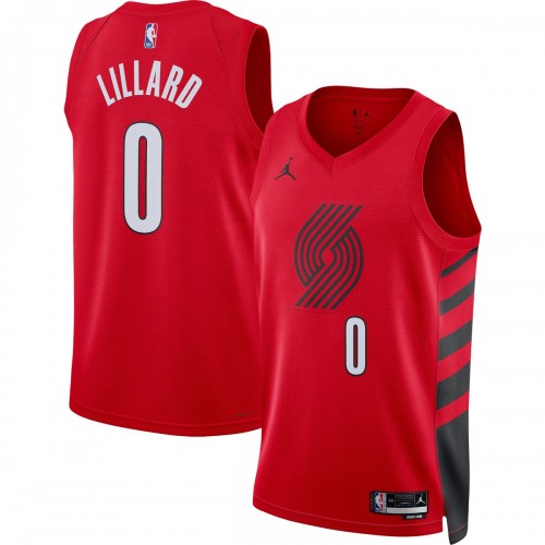 Damian Lillard Portland Trail Blazers Jordan Brand 2022/23 Statement Edition Swingman Jersey - Red