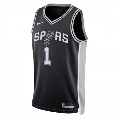 Victor Wembanyama San Antonio Spurs Nike Unisex 2023 NBA Draft First Round Pick Swingman Jersey - Icon Edition - Black