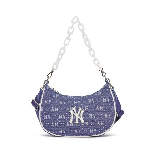 Dia MONOGRAM Jacquard Denimlike Strap Hobo Bag NEW YORK YANKEES