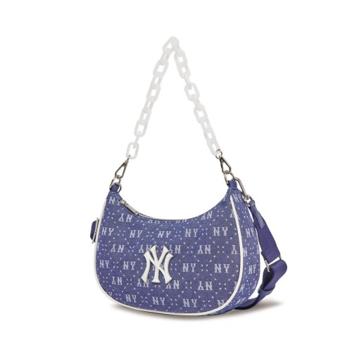 Dia MONOGRAM Jacquard Denimlike Strap Hobo Bag NEW YORK YANKEES