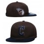 Men's Cleveland Guardians Logo Walnut Snapback Hat – Brown/Navy