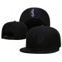 Dallas Mavericks Logo Under Visor Black on Black Snapback Hat