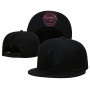 Detroit Pistons Logo Under Visor Black on Black Snapback Cap