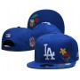 LA Dodgers World Series Visor Bloom Blue Snapback Hat