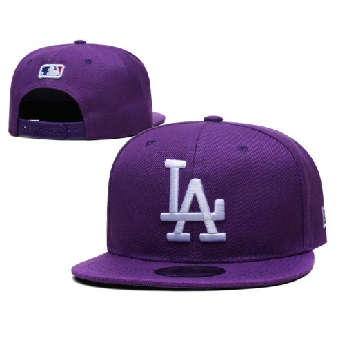 Los Angeles Dodgers Purple White Logo Adjustable Hat