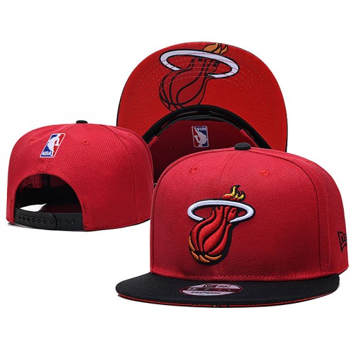 Miami Heat Logo Under Visor Official Team Color 2Tone Red/Black Snapback Hat