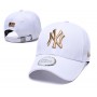 New York Yankees League Essential White Gold Logo Adjustable Hat