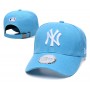 New York Yankees League Essential Sky Blue White Logo Adjustable Hat