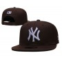 New York Yankees League Essential Brown White Logo Snapback Cap