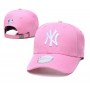 New York Yankees League Essential Pink White Logo Adjustable Hat