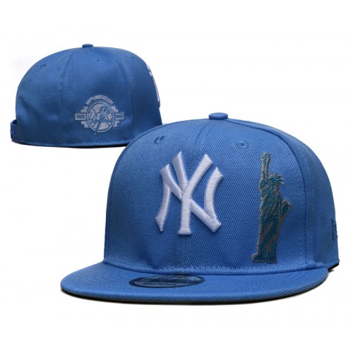 New York Yankees 100th Anniversary Statue of Liberty Sky Blue Snapback Hat