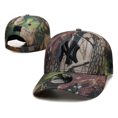 New York Yankees Realtree Pattern Black Logo Adjustable Hat