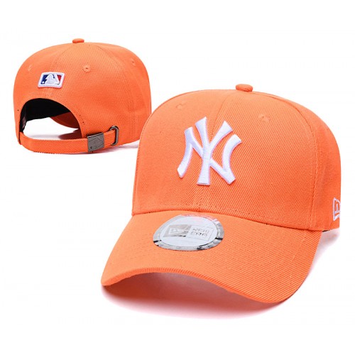 New York Yankees League Essential Orange White Logo Adjustable Hat