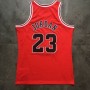 Men's Chicago Bulls Michael Jordan #23 Throwback Mitchell & Ness Red 1996-97 Hardwood Classics Player Jersey