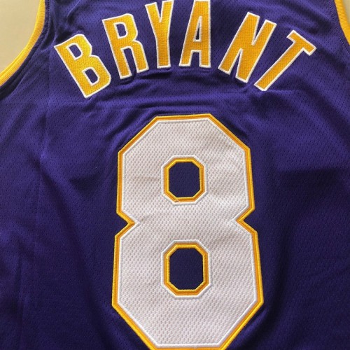 Men's Los Angeles Lakers Kobe Bryant #8 Mitchell&Ness Purple 00-01 Hardwood Classics Jersey