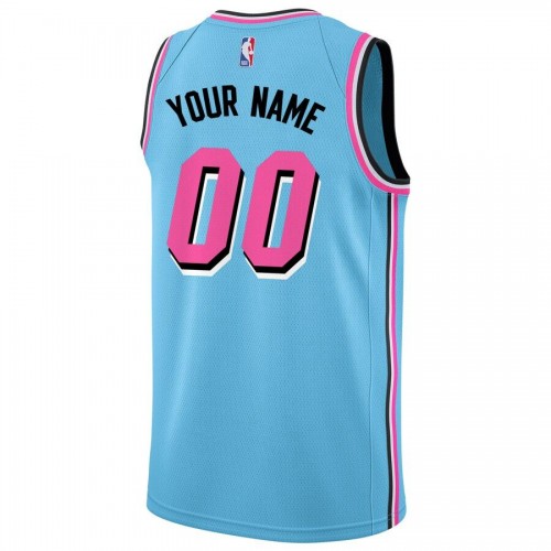 Miami Heat Nike Youth 2019/20 Swingman Custom Jersey Blue – City Edition