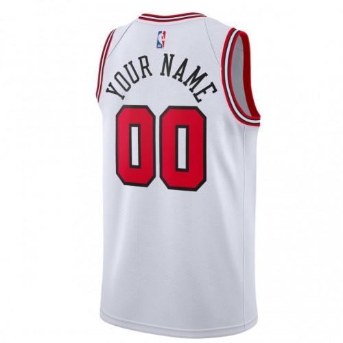 Chicago Bulls Nike Youth Swingman Custom Jersey White - Association Edition