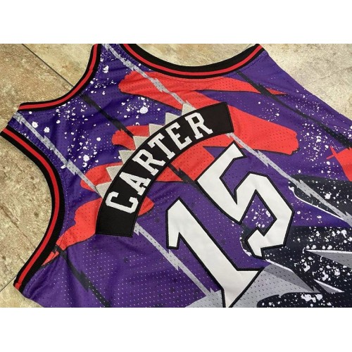 Vince Carter Toronto Raptors Throwback Mitchell & Ness Hardwood Classics 1998-99 Hyper Hoops Jersey - Purple