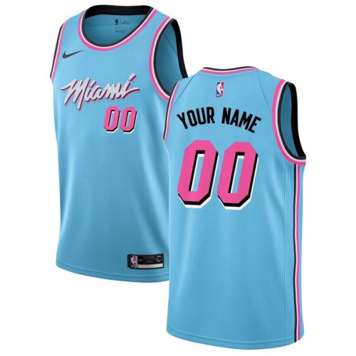 Miami Heat Nike Youth 2019/20 Swingman Custom Jersey Blue – City Edition