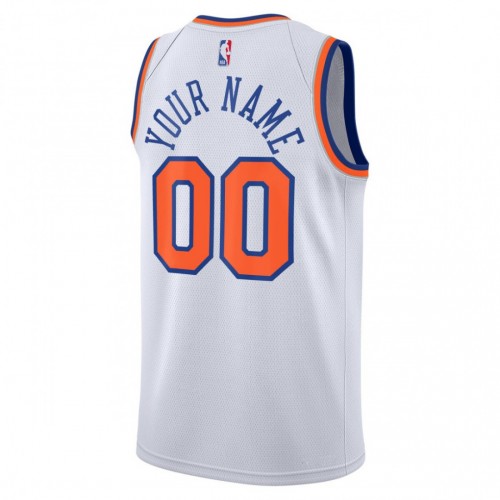 New York Knicks Nike Youth Swingman Custom Jersey White - Association Edition