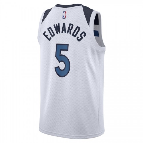 Minnesota Timberwolves Nike Association Edition Swingman Jersey - White - Anthony Edwards - Unisex