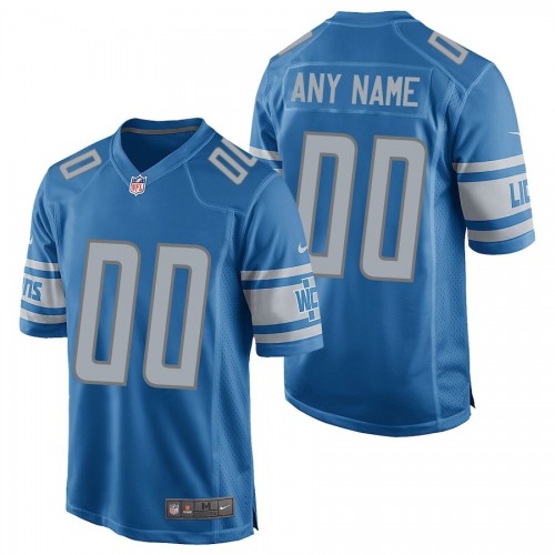 Detroit Lions Nike Custom Home Game Youth Jersey - Blue