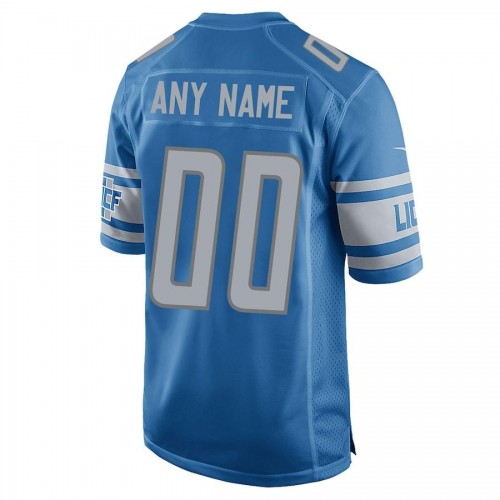 Detroit Lions Nike Custom Home Game Youth Jersey - Blue