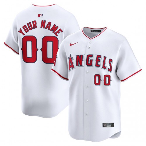 Los Angeles Angels Nike Home Limited Custom Jersey – White