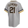 Roberto Clemente Pittsburgh Pirates Nike Road Cooperstown Collection Player Jersey - Gray