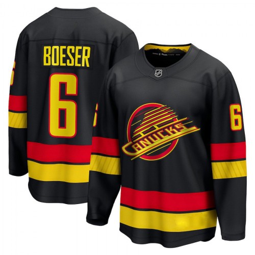 Vancouver Canucks Brock Boeser #6 Fanatics Black Alternate Premium Jersey